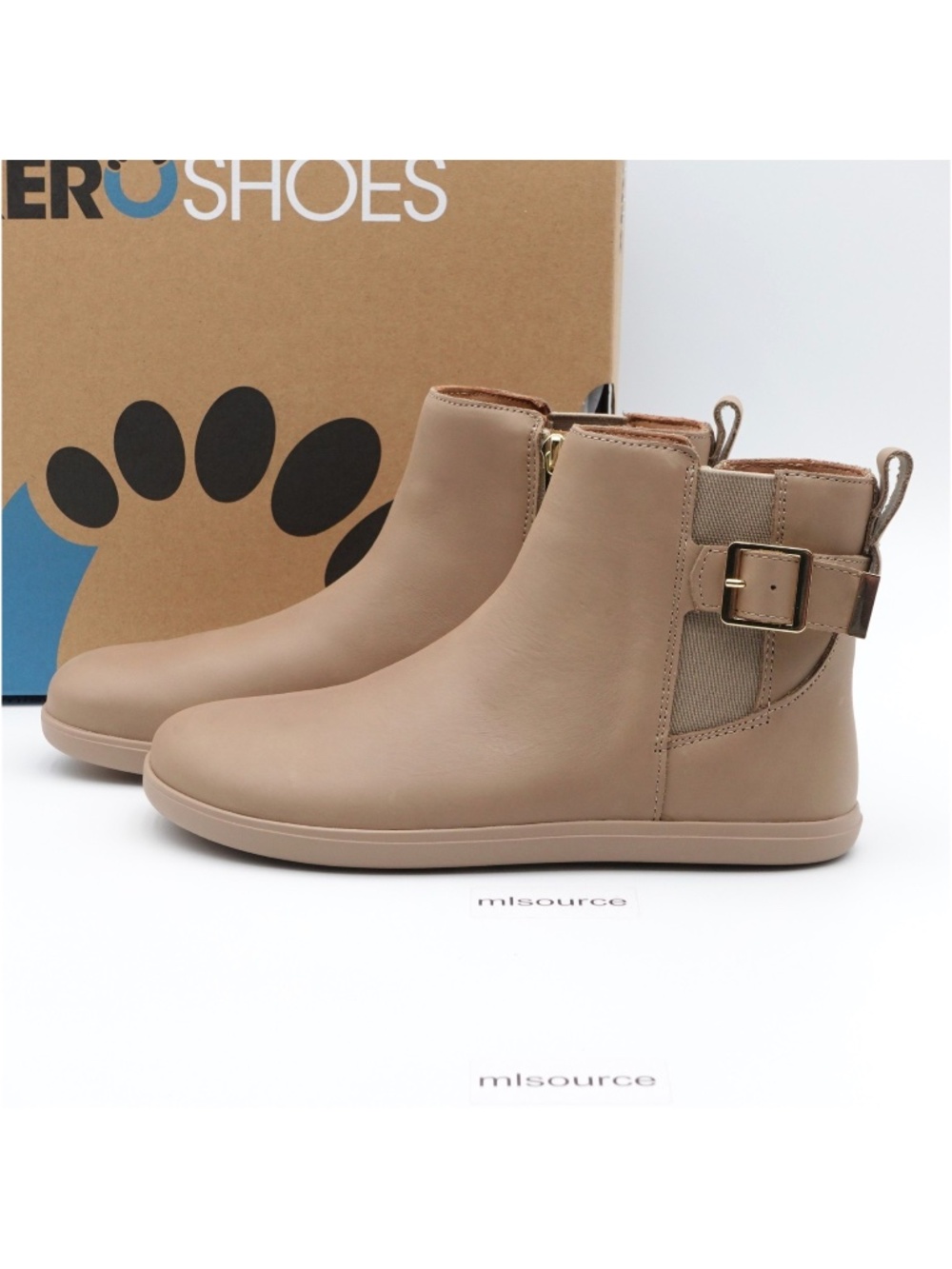 NEW Xero x anya Tari II Women's Leather Side Zip Barefoot Chelsea Boots Doeskin